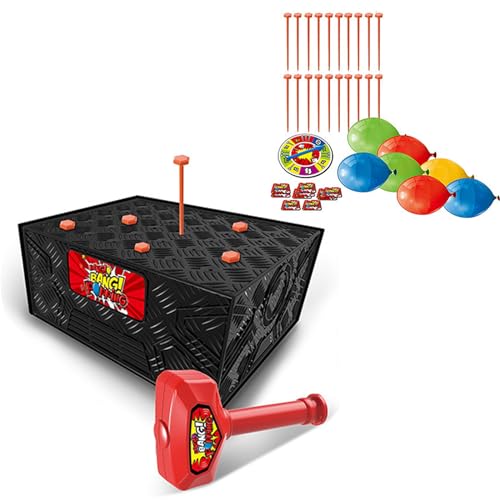 Ballon Spiel Set, Luftballons Platzen Tabletop Spiele, Lustige Spielzeug, Das Set Enthält Latex Ballon, Ballonpump und Plastikhammer, Geschenke für Kinder von Unpoten