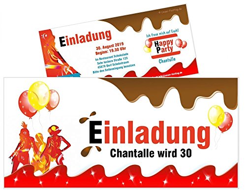 Einladungskarten für Erwachsene Ladies, JEDES Alter möglich, lustig und originell - runder Geburtstag - 5 Stück, 21 x 9,9 cm von Unser-Festtag