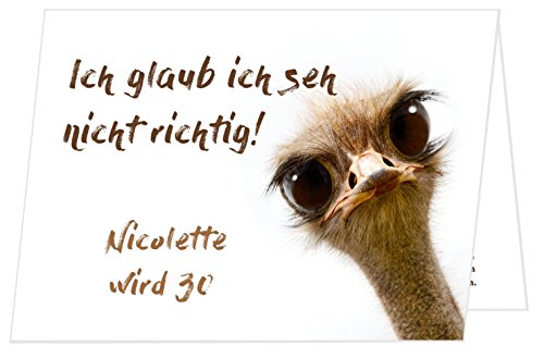 Unser-Festtag Schräger Vogel Geburtstagseinladungen runder Geburtstag lustig - mit Spruch - 40 Karten von Unser-Festtag