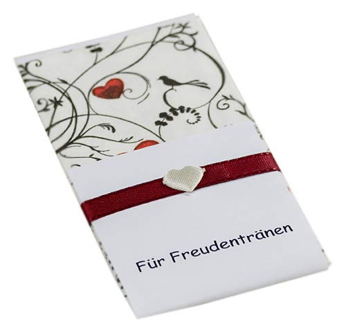 10 x Taschentücher Freudentränen Hochzeit TT0014 von Unser schönster Tag