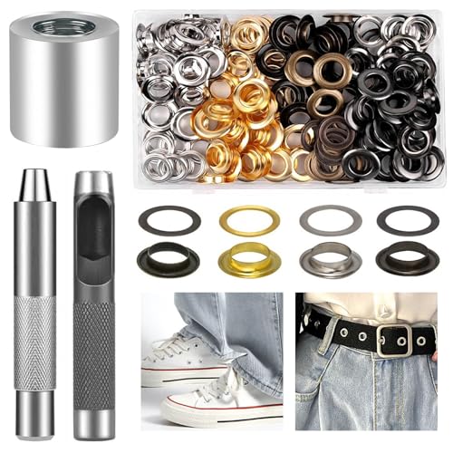 200pcs Ösen Werkzeug Kit, Ösen Set, 12mm Ösen Ösenzange set mit 3tlg Werkzeug & Aufbewahrungsbox, Ösen für Planen, DIY Clothing, Zelt, Leder, Footwear 200pcs Ösen Werkzeug Kit, Ösen Set, 12mm Ösen Ösenzange set mit 3tlg Werkzeug & Aufbewahrungsbox, Ösen für Planen, DIY Clothing, Zelt, Leder, Footwear von Uoliui