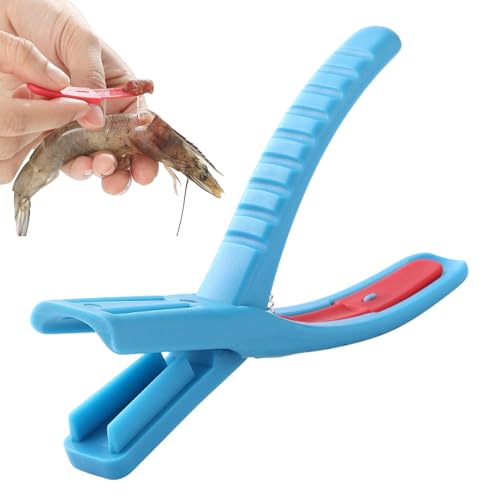 Crawfish Peeler Tool, Sturdy Shrimp Tail Shucker Sheller Device, Portable Kitchen Supplies For Protecting Nails And Keeping Fingers Clean, 6.3 Inches, Blue, Red von Uonguon