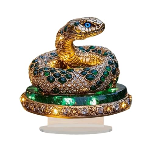 Snake Table Decor, Chinese Snake Ornament, Chinese New Year Decoration, Year of The Snakes Tabletop Ornaments, Snakes Symbol Decor, 2025 Stylish Design 19.6x20cm for Home von Uonguon