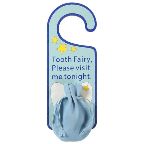 Uonguon Acrylic Tooth Fairy Hook, Tooth Fairy Bedroom Decor, Door Hanger for Lost Tooth, Tooth Encourage for Kids, Tooth Bag Door Hook for Kids, Tooth Fairy Suitable Use for Door Hanger von Uonguon