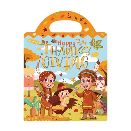 Uonguon Kids Sticker Book, Thanksgiving Sticker Book, Fun Cartoon Sticker Activities, Preschool Learning Fun, Engaging Creative Storytelling Book, Thanksgiving-Themed Storybook for Kids von Uonguon