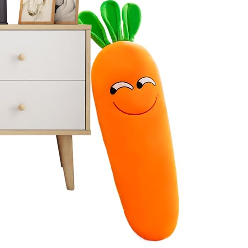 Uonguon Plush Pillow Toy, Stuffed Carrot, Tubers Shape Cushion, Cute Plaything, 19.7 Inch, 1 Piece, Orange, Perfect for Kids, Birthdays, Holiday Present Necessity von Uonguon