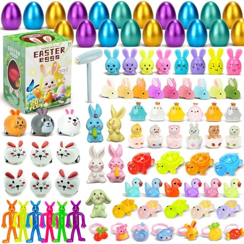 Uonguon Prefilled Easter Eggs, Interactive Filling Eggs, Easter Theme Party, Easter Basket Stuffers, Egg Smashing Toys, Easter Eggs Toys, Kids Easter Favors for Boys and Girls von Uonguon