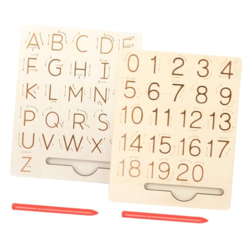 2Sätze Holz Alphabet und Schreibtafel Montessori Lernspielzeug für Jahre Doppelseitiges Zeichenbrett mit Geführten Rillen für Schreibübungen und Motorikförderung 2Sätze Holz Alphabet und Schreibtafel Montessori Lernspielzeug für Jahre Doppelseitiges Zeichenbrett mit Geführten Rillen für Schreibübungen und Motorikförderung von Uonlytech