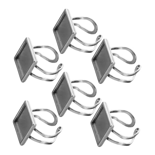 6Stücke Ringrohlinge für Schmuckherstellung Verstellbare Ringbasen DIY Schmuckzubehör für Bastelprojekte Basis Designs 6Stücke Ringrohlinge für Schmuckherstellung Verstellbare Ringbasen DIY Schmuckzubehör für Bastelprojekte Basis Designs von Uonlytech