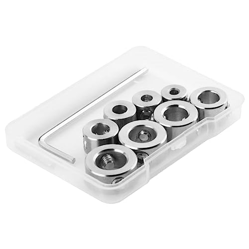 Uonlytech 1 Satz Begrenzungsring Bohren Drehungen Schnecke Maschine Erde Punkt Hartmetall Vorrichtung Bohrstopp Scharnier Bausatz Schlüssel Kabelgebunden Bagger Tür Edelstahl 304 Silver 8st von Uonlytech