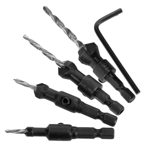 Uonlytech 1 Satz Bohrer mit Sechskantschaft Schnecke Stecker schnitzen Sporn schwingen Vor holzbohrer holzspaltbohrer Ersatzbohrer Holzspalter-Bohrer Bohrer Bohrer Kohlenstoffstahl Black von Uonlytech