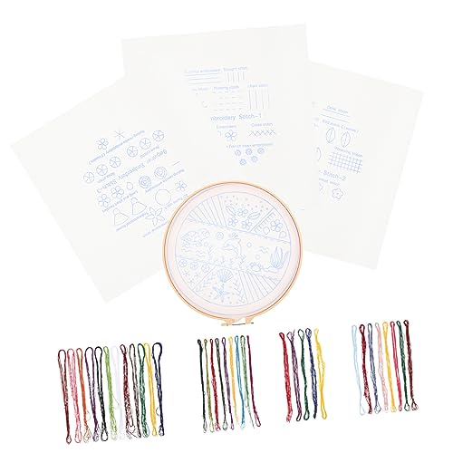 Uonlytech 1 Satz Embroidery Diy Material Kit für Anfänger Kreuzstich mit Blumenmotiven und Meereswelt für Bastelprojekte Stickrahmen und Hochwertigem Uonlytech 1 Satz Embroidery Diy Material Kit für Anfänger Kreuzstich mit Blumenmotiven und Meereswelt für Bastelprojekte Stickrahmen und Hochwertigem von Uonlytech