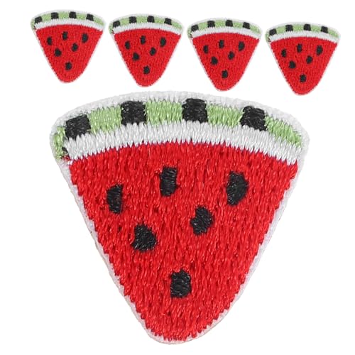 Uonlytech 1 Satz Gestickter Stoffaufnäher Wassermelonenfleck Flicken Zum Nähen Von Früchten Uv Aufkleber Applikation in Wassermelonenform Diy-kleidungspatch Stickgarn 5 Stück Uonlytech 1 Satz Gestickter Stoffaufnäher Wassermelonenfleck Flicken Zum Nähen Von Früchten Uv Aufkleber Applikation in Wassermelonenform Diy-kleidungspatch Stickgarn 5 Stück von Uonlytech