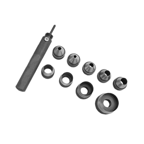 Uonlytech 1 Satz hole punch lochfinder Lochstanzer punch set Werkzeug Schläge Besteck Puncher Zange Lederstanzgerät Locher Lochschneider für Leder Gürtellochschneider Stahl Grey von Uonlytech