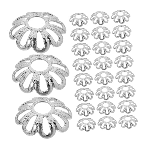 Uonlytech 100 Stück Perlenblumen-hutzubehör Endkappen Für Schmuck Perlenkappen Perlenkappe Aus Edelstahl Goldene Perlenkappen Perlenkappe Aus Messing Kupfer Silver Uonlytech 100 Stück Perlenblumen-hutzubehör Endkappen Für Schmuck Perlenkappen Perlenkappe Aus Edelstahl Goldene Perlenkappen Perlenkappe Aus Messing Kupfer Silver von Uonlytech