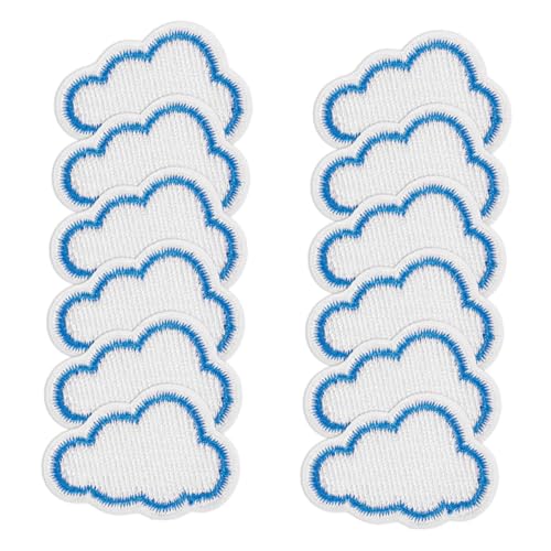 Uonlytech 12 Stück Gestickte Stoff aufkleber dekorative Patches Cloud-Patch Flicken für Kleidung gestickte Flicken zum Aufbügeln Aufbügelflicken selber machen Stickgarn Blue Uonlytech 12 Stück Gestickte Stoff aufkleber dekorative Patches Cloud-Patch Flicken für Kleidung gestickte Flicken zum Aufbügeln Aufbügelflicken selber machen Stickgarn Blue von Uonlytech