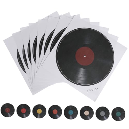 Uonlytech 16 Stk Schallplattendekoration trendige Musikzimmer-Vinyl-Schallplatte Aufzeichnungen Dekorationen vinyl sticker vinyl aufkleber Poster buchstaben aufkleber Musikzimmerdekoration von Uonlytech