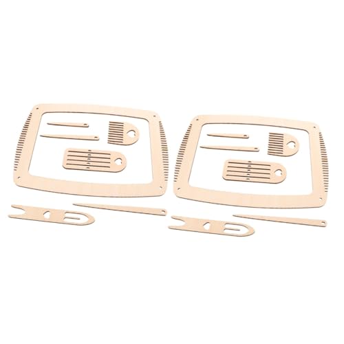 Uonlytech 2 Sätze Strickmaschinen-Set groß Webwerkzeug Herstellung von Wandteppichen Anlasser Handwerk Strickzubehör-Kit Komplettes Webrahmen -Kit Shuttle weben Strick-Shuttle Holz Beige Uonlytech 2 Sätze Strickmaschinen-Set groß Webwerkzeug Herstellung von Wandteppichen Anlasser Handwerk Strickzubehör-Kit Komplettes Webrahmen -Kit Shuttle weben Strick-Shuttle Holz Beige von Uonlytech