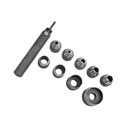 Uonlytech 2 Sätze hole punch lochfinder Langlebige Stanzwerkzeuge punch set Hohlstanzwerkzeug Locher eins Hersteller Bausätze Lochschneider für Leder langlebige Schläge Stahl Grey von Uonlytech