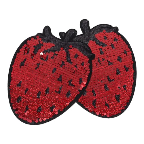 Uonlytech 2 Stück Erdbeerflicken zum Aufbügeln Rock zarte Kleiderflicken Patch Und Flecken Erdbeer Bügelbild Pailletten-Flicken zum Aufbügeln Erdbeerapplikationen Stoff rot Uonlytech 2 Stück Erdbeerflicken zum Aufbügeln Rock zarte Kleiderflicken Patch Und Flecken Erdbeer Bügelbild Pailletten-Flicken zum Aufbügeln Erdbeerapplikationen Stoff rot von Uonlytech