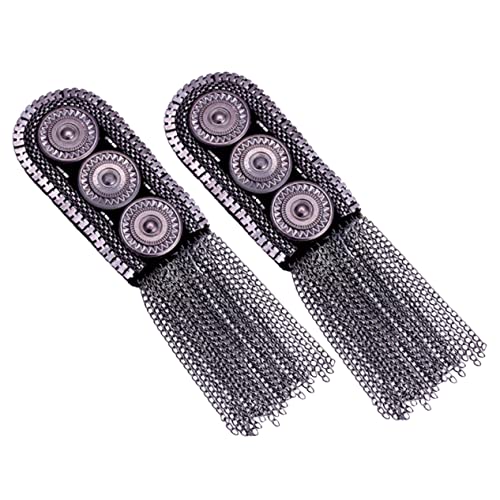 Uonlytech 2 Stück Quasten Schulterepauletten Badge mit Metallverzierung für Kostüm und Uniformdekoration Stilvolle Schulterbretter für Tägliche Outfit Einfach Anzubringen und Praktisch Uonlytech 2 Stück Quasten Schulterepauletten Badge mit Metallverzierung für Kostüm und Uniformdekoration Stilvolle Schulterbretter für Tägliche Outfit Einfach Anzubringen und Praktisch von Uonlytech