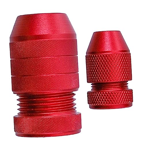 Uonlytech 2St Bohrstopper tiefenanschlag drill locator Bohrer-Positionierungssystem Bohrer-Limitstop Bohrer-Stopper einstellbar Mini Bohrerring aus Metall Holzbearbeitungsbohrerstopper rot von Uonlytech