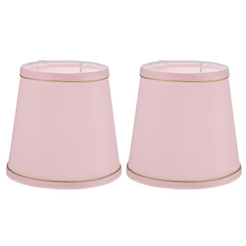 Uonlytech 2pcs Lampenschirm Tischlampenschirm Rosa Lampe Schatten Ersatz Hängelampe Tischleuchte Stehlampe Bemalen und Bekleben für Kinderzimmer Lampe Schlafzimmer von Uonlytech