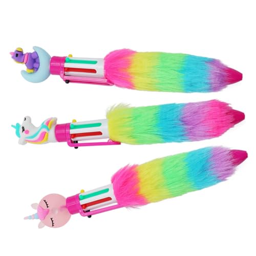 Uonlytech 3 Stück Teiliges Einhorn Kugelschreiber Flauschige Cartoon Stifte Regenbogenfarben für Schüler Kreative Schreibwaren für Alltag Uonlytech 3 Stück Teiliges Einhorn Kugelschreiber Flauschige Cartoon Stifte Regenbogenfarben für Schüler Kreative Schreibwaren für Alltag von Uonlytech