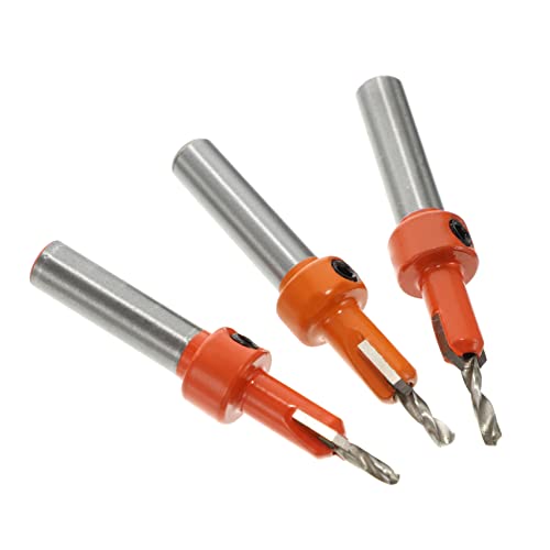 Uonlytech 3St Senkbohrer Bohrer für Porzellanfliesen Sechskantbohrung versenken einstellbar Schlüssel stanzen countersink twistio Spiralbohrer Anfasfräser Hochgeschwindigkeitsstahl Orange von Uonlytech