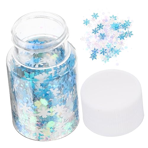 Uonlytech 4 Harzsimulation Schneeflocke telefon dekor Schneeflocken Epoxy Schmuckherstellung Handyschale Glitzerflocken überwintern winterk decor Zubehör für Handyhüllen DIY dekor pailletten von Uonlytech