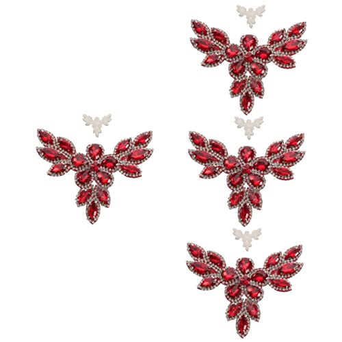 Uonlytech 4 Stück Schuhblume aus Strass Flecken bestickt Klebstoff Applikationen Flicken aufnähen Schuhe Patches DIY-Bastel-Patches Bügelflicken für Kleidung Heißschmelzkleber rot Uonlytech 4 Stück Schuhblume aus Strass Flecken bestickt Klebstoff Applikationen Flicken aufnähen Schuhe Patches DIY-Bastel-Patches Bügelflicken für Kleidung Heißschmelzkleber rot von Uonlytech