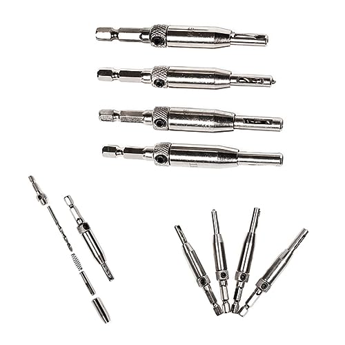 Uonlytech 4 Stück selbstzentrierender Bohrer self centering drill bit holzbearbeitung holztacker torverriegelung selbstzentrierende bohrer Scharnier Bit Zentrierbohrer Bohrer für Scharniere von Uonlytech