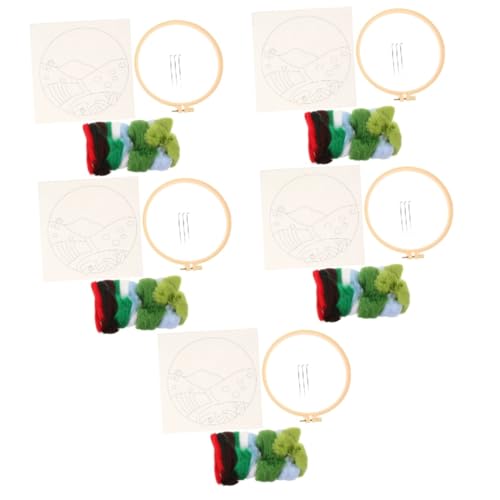 Uonlytech 5 Sätze DIY Stickerei für Anfänger Punch Needle Kit mit Rahmen Einfach für Kunstwerke für Wohn und Schlafzimmer Materialien Uonlytech 5 Sätze DIY Stickerei für Anfänger Punch Needle Kit mit Rahmen Einfach für Kunstwerke für Wohn und Schlafzimmer Materialien von Uonlytech