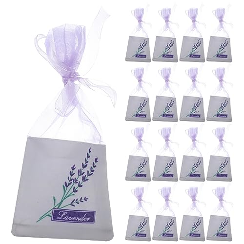 Uonlytech 50 Stücke Leere Duftbeutel Lavendelsäckchen Organzasäckchen Geschenksäckchen Duftsäckchen mit Lavendel Stickerei Kordelzug für Lavendel Duft Kleiderschrank Handtasche von Uonlytech