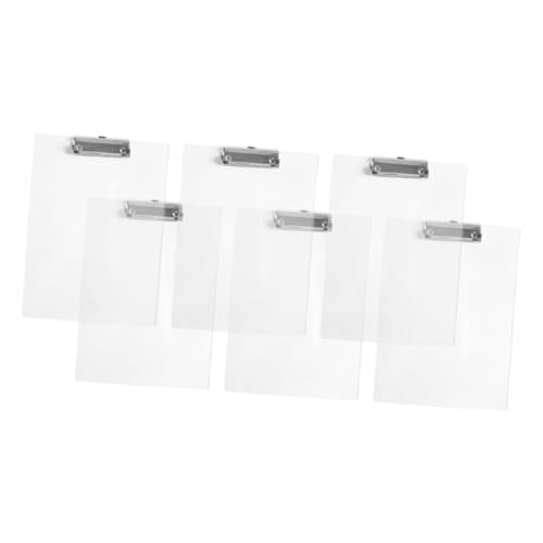Uonlytech 6 Stück Transparenter Boardclip Schüler schreiben Tafeln Multifunktionsplatine Organisator für Papierakten Multifunktions-Klemmbrett Büro-Klemmbretter das Haustier Uonlytech 6 Stück Transparenter Boardclip Schüler schreiben Tafeln Multifunktionsplatine Organisator für Papierakten Multifunktions-Klemmbrett Büro-Klemmbretter das Haustier von Uonlytech