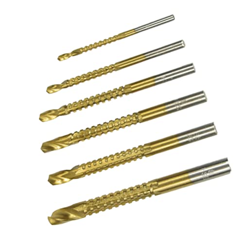 Uonlytech 6St Hochgeschwindigkeitsbohrer edelstahlbohrer metall bohrer bohr set Bohrer für harte Materialien bohrset Bohrer Set Schnecke Bohren Spiralbohrer Bohrerzubehör langweilig Golden von Uonlytech