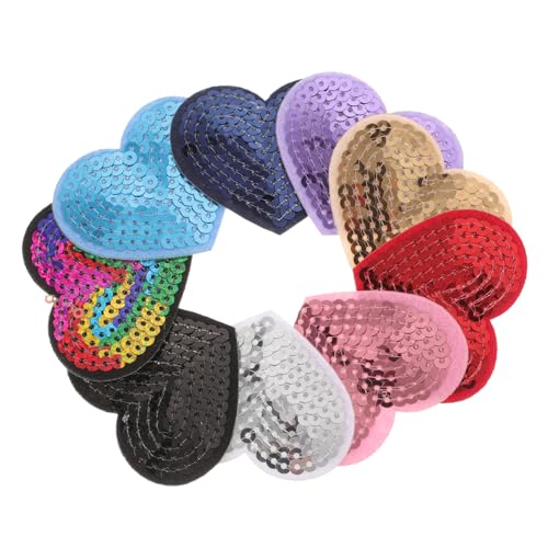 Uonlytech 9Stücke Herz Pailletten Aufnäher DIY Flicken Für Kleidung Taschen Und Accessoires Selbstklebende Applikationen Verschiedenen Farben Dekorative Herz Patches Uonlytech 9Stücke Herz Pailletten Aufnäher DIY Flicken Für Kleidung Taschen Und Accessoires Selbstklebende Applikationen Verschiedenen Farben Dekorative Herz Patches von Uonlytech
