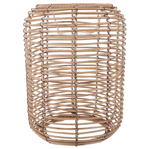 Uonlytech Rattan-Lampenschirm Boho-Farbtöne Ersatz- -Leuchter-Schirm Deckenventilator-Lichtabdeckungen Rattan-Korb-Kronleuchter Für Pendelleuchte Stehlampen von Uonlytech