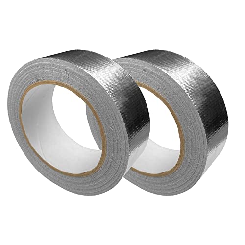 Uootach 2 Stück 20 m x 4 cm Aluminium-Klebeband, Aluminiumband zur Reparatur von Aluminiumband, Aluminiumband zum Abdichten von Lüftungssystemen und Klimaanlagen von Uootach