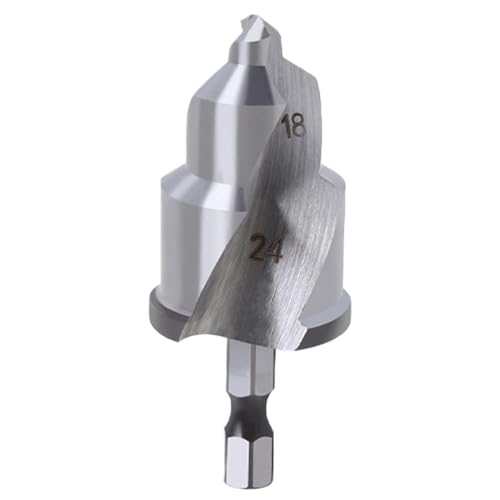 Senker-Bit, Senker-Bit für Metall | Konische Bohrer-Senker-Reibahle,PVC-Fitting-Sparer, Rohrreibahlenwerkzeug, robuster Reibahlenbohrer für Holz und Metall von Uoqpty