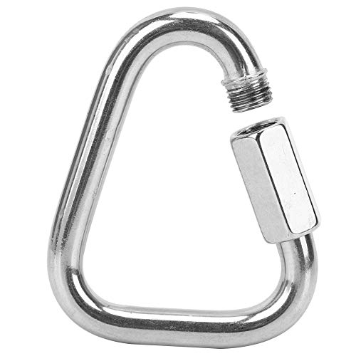 Uplory Karabiner aus Aluminiumlegierung, Outdoor-Karabiner aus Edelstahl in Dreiecksform mit Schraubverschluss, Sicherheitsschnalle für Rucksack-Hängematten auf Reisen von Uplory