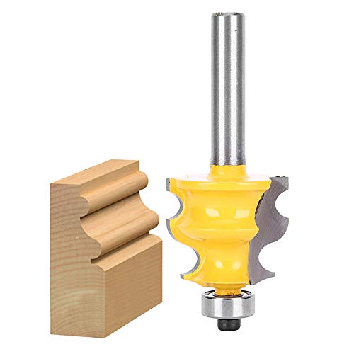 Uplory Milling Cutter Router Bit, 8mm Woodworking Tool Hardware Accessory Round Handle Steel for Home Improvement and DIY von Uplory