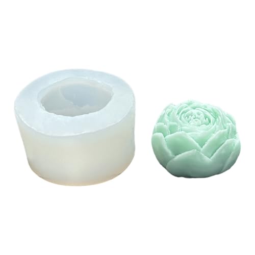 Blumenformen Kerzengießformen 3D Rosenblüte Silikonform Kerzen Gießen Formen Lebensmittelqualität Silikonform Fondant Silikonformen für Kuchendekoration Schokolade Süßigkeiten Gebäck Dessert von Uposao