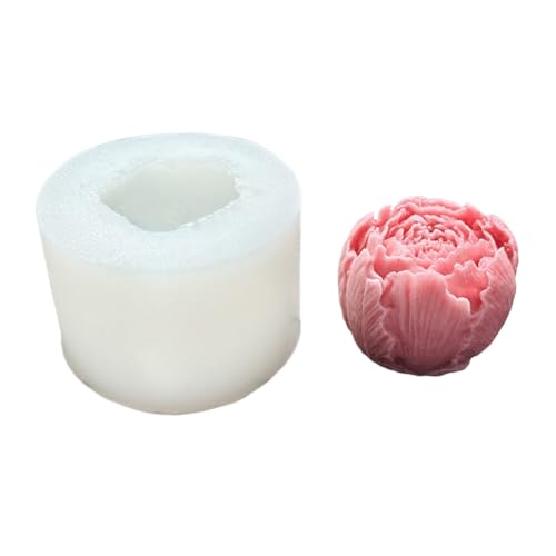 Blumenformen Kerzengießformen 3D Rosenblüte Silikonform Kerzen Gießen Formen Lebensmittelqualität Silikonform Fondant Silikonformen für Kuchendekoration Schokolade Süßigkeiten Gebäck Dessert von Uposao