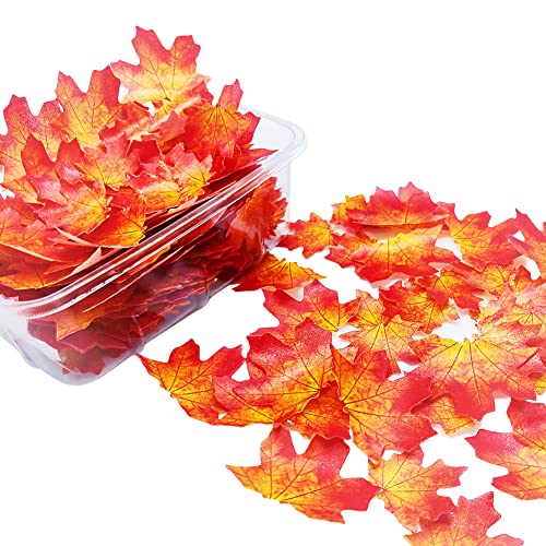 Essbare Ahornblätter Tortendeko, 370 Stück Maple Leaf Tortendeko Herbst Blätter Muffin Cupcake Toppers Dekoration Essbare Kuchendekoration für Hochzeit, Geburtstag, Thanksgiving Baby Dusche von Uposao