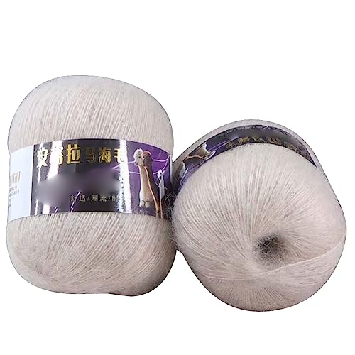 Uposao 2 Stück Einfarbig Mohair Hochwertiges Garn Weiche Mohair Strick Wolle Garn Für Zum Stricken Und Häkeln 42g/Rolle von Uposao