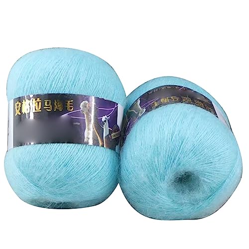 Uposao 2 Stück Einfarbig Mohair Hochwertiges Garn Weiche Mohair Strick Wolle Garn Für Zum Stricken Und Häkeln 42g/Rolle von Uposao