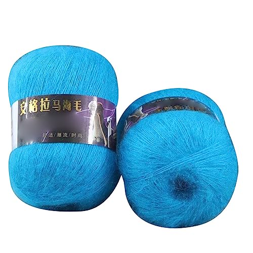 Uposao 2 Stück Einfarbig Mohair Hochwertiges Garn Weiche Mohair Strick Wolle Garn Für Zum Stricken Und Häkeln 42g/Rolle von Uposao