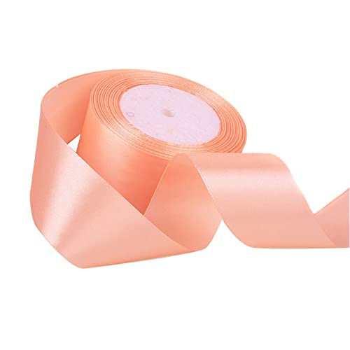 Uposao 22mx3.8cm Polyester Satinband, Breit Dekoration Geschenkband Große Schleife Satinband für Geschenkverpackungen,Schleifen, Hochzeitsdekoration Schleifen Partydekoration Blumenhandwerk,Sekt von Uposao