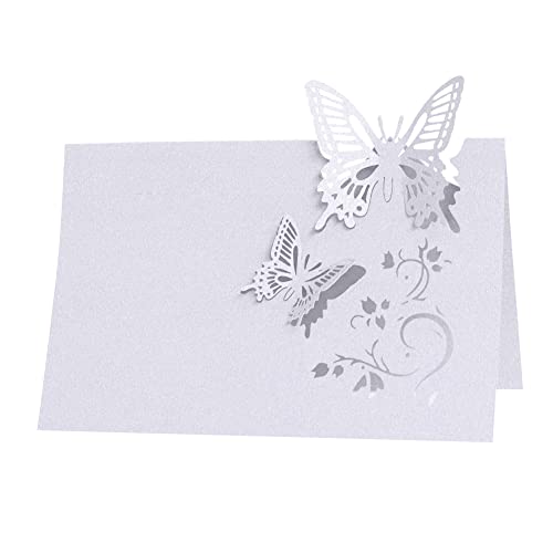 Uposao 50 Stück Tischkarten Hochzeit, Hohle Schmetterling Platzkarten Grußkarten zum Beschriften Namenskarten Sitzplatzkarten Blanko für Hochzeit Party Feste Geburtstag Party Dekoration,Weiss Uposao 50 Stück Tischkarten Hochzeit, Hohle Schmetterling Platzkarten Grußkarten zum Beschriften Namenskarten Sitzplatzkarten Blanko für Hochzeit Party Feste Geburtstag Party Dekoration,Weiss von Uposao